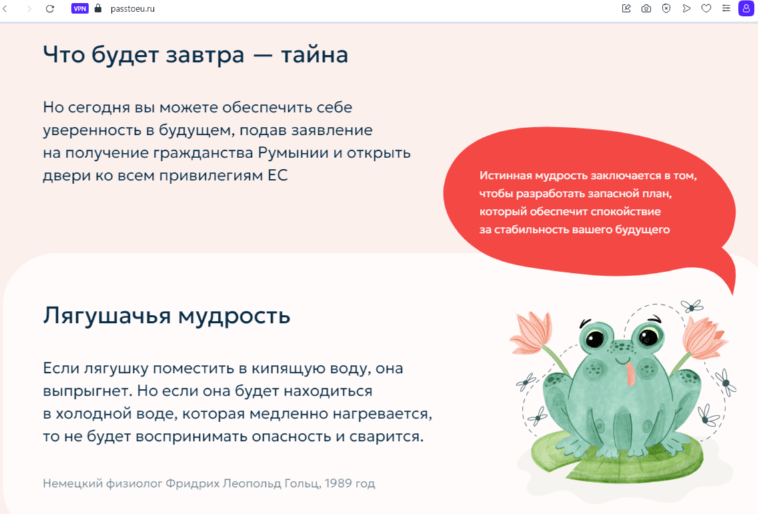 смехотворный сайт компании passtoeu.ru